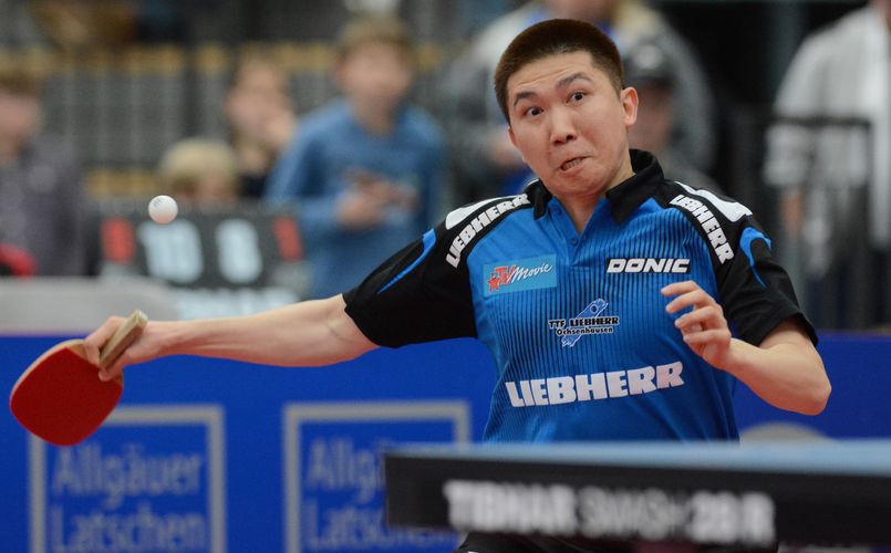 Und Ryu Seung Min setzt noch einen drauf. Da will man nicht der Ball sein… (©Roscher)