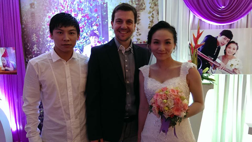 Timo Boll fand die Hochzeit interessant und sehr schön, wie er auf seiner Facebook- und Weiboseite erklärte (©Facebook/Timo Boll)