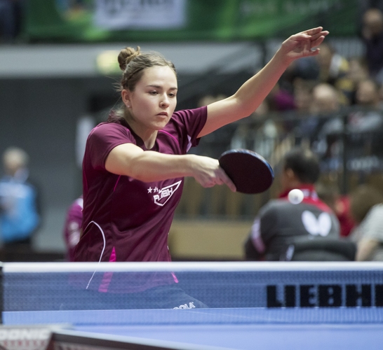 Alena Lemmer zog mit Julian Mohr überraschend ins Mixed-Viertelfinale ein. (©Steinbrenner)