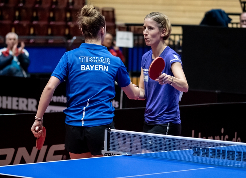 Am Abend standen dann noch die Viertelfinals im Einzel an. Kristin Lang hatten gegen ihre Vereinskameradin Pranjkovic ebenso wenig Probleme... (©Gohlke)