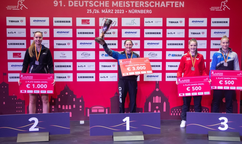 Bronze bei den Damen sicherten sich Chantal Mantz und Sophia Klee sowie Julia Kaim/Alexandra Schankula. (©Gohlke)