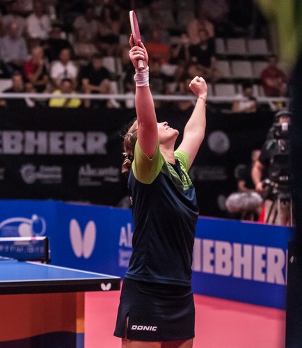 Für die erste Überraschung sorgte Margaryta Pesotska, die die favorisierte Österreicherin Sofia Polcanova bezwang und sich so ins Finale spielte. (©Gohlke)