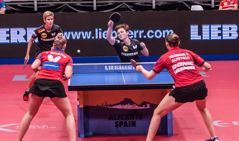 Goldchance für Deutschland im Damen-Doppel! Verteidigt Kristin Lang an der Seite von Nina Mittelham ihren Titel? (©Gohlke)