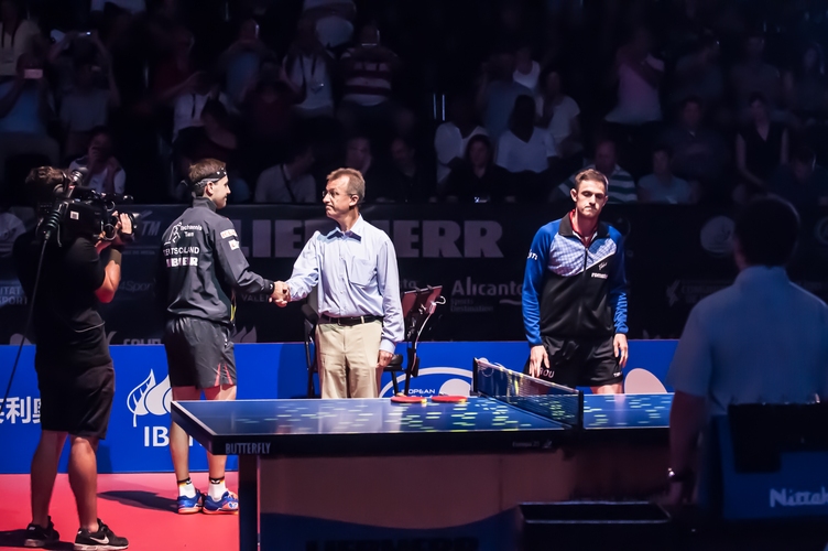 Letztes Spiel des Tages: Timo Boll gegen Ovidiu Ionescu. Wer wird Europameister? (©Gohlke)