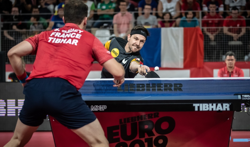 Simon Gauzy war lange Zeit so etwas wie Timo Bolls Angstgegner. Davon war am Samstag aber nichts zu spüren. (©Gohlke)