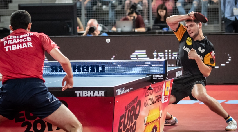 Dimitrij Ovtcharov spielte ein hervorragendes Match gegen Emmanuel Lebesson... (©Gohlke)