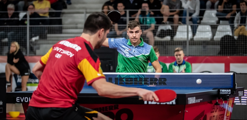 Darko Jorgic gewann gleich die ersten beiden Sätze in der Verlängerung und hatte damit die besten Chancen auf seiner Seite. (©Gohlke)