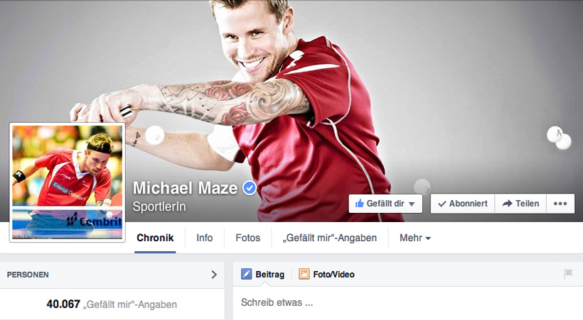 Mit deutlichem Abschnitt davor liegt mit 40.067 Likes auf dem dritten Platz der Däne Michael Maze, der nach einer OP im September gerade an seinem Comeback arbeitet. (@Facebook/Stand: 11.12.2014)