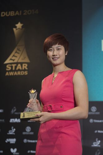 Die Weltranglistenerste war die einzige Preisträgerin aus China (©ITTF)