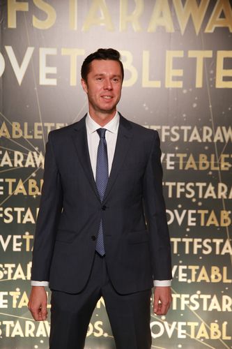 Aber auch nicht nominierte Stars ließen sich bei der Verleihung der ITTF Star Awards blicken, wie z.B. Vladimir Samsonov... (©ITTF)