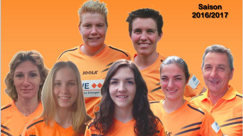 Orange auf orange: Das Mannschaftsfoto des TV Busenbach (©TV Busenbach) 