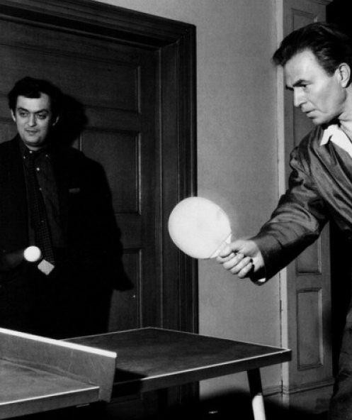 Noch ein filmreifes Doppel: Regisseur Stanley Kubrick und Schauspieler James Mason (©Uberpong)