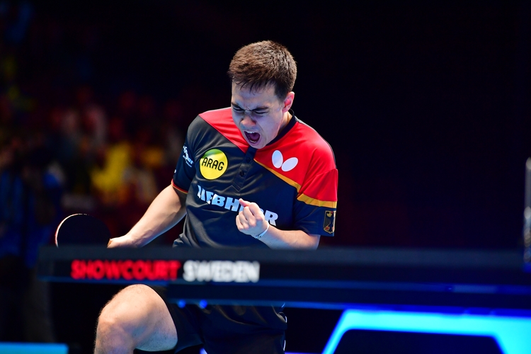 Kay Stumper hielt das Spiel gegen Kristian Karlsson nach dem Ausgleich durch Timo Boll lange offen, der Düsseldorfer verlor letztlich mit 2:3. (©ETTU)