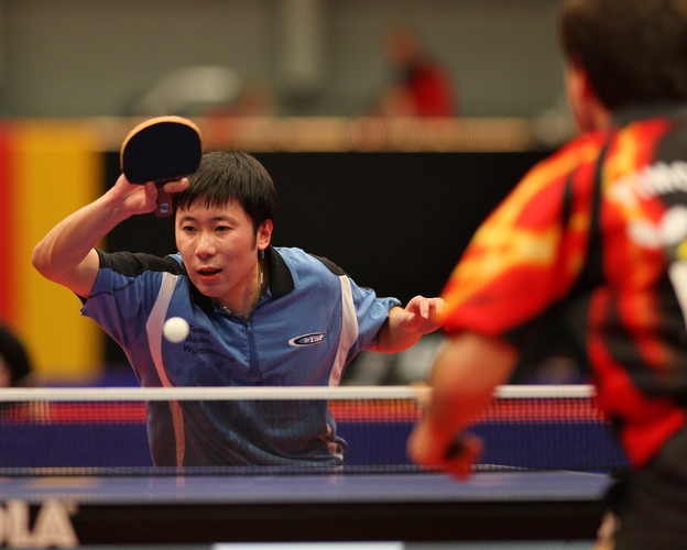 Es handelt sich um Lei Yang, der in der nächsten Saison für den TTC Schwalbe Bergneustadt tätig ist und als Trainer im Deutschen Tischtenniszentrum in Düsseldorf arbeitet. (©Roscher)