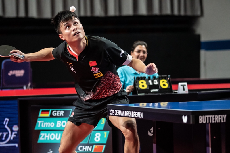 Zhou Qihao hätte im Achtelfinale wohl auch gerne gegen Jun Mizutani gespielt. (©Gohlke)