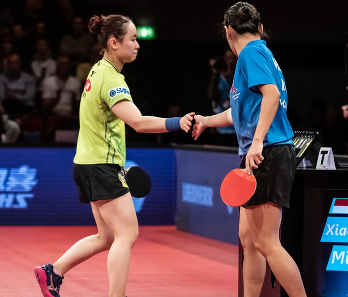 Sie behielt gegen die in Bremen stark aufspielende Monegassin Yang Xiaoxin die Oberhand. Die hatte in der ersten Runde Han Ying aus dem Turnier geworfen. (©Gohlke)