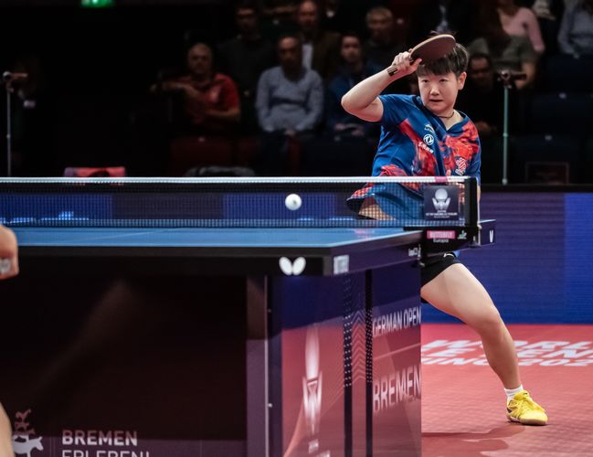 Bei der Chinesin Sun Yingsha das gleiche Spiel. Die 18-Jährige ließ ihrer Landsfrau Wang Yidi nicht den Hauch einer Chance. (©Gohlke)
