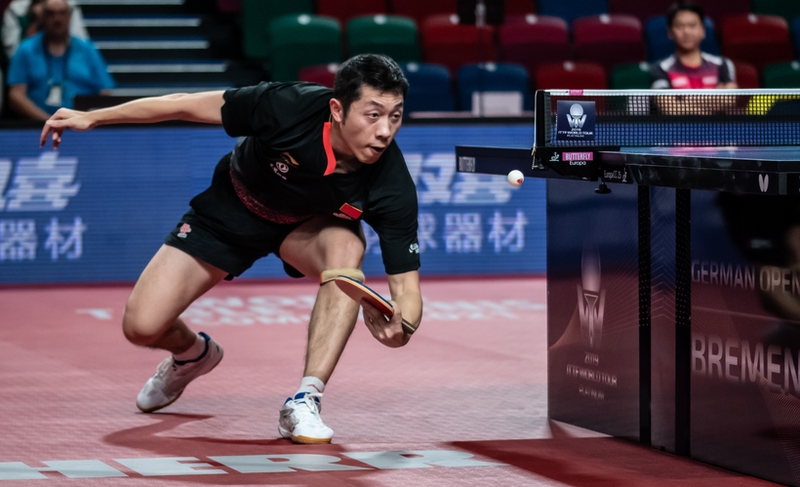 Der topgesetzte Xu Xin ist ebenfalls weiter im Rennen. (©Gohlke)