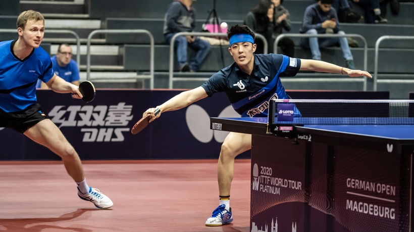 Und auch das aufstrebende Duo Duda/Qiu schieden gegen Jakub Dyjas und Cedric Nuytinck bereits im ersten Spiel aus. (©Gohlke)