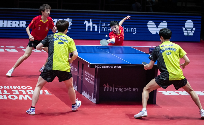 Und wie lief das Finale im Herren-Doppel? Das war äußerst hart umkämpft, zeitweise sah es nach einem Sieg von Ma Long und Lin Gaoyuan... (©Gohlke)
