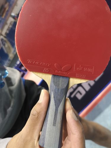 Sein Holz trägt den Namen seines Mitspielers. Es ist das Timo Boll ZLC. (©Gohlke)