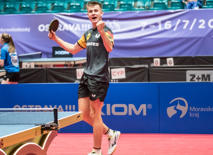 Der 18-jährige Abwehrspezialist Dominik Jonack hat auch schon zehn Jahre Tischtenniserfahrung auf dem Buckel. Er geht sieben bis acht Mal in der Woche in die Halle. (©Gohlke)