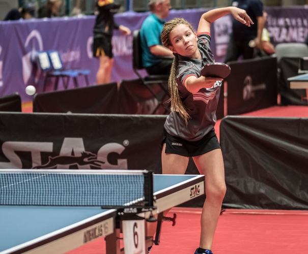 Kiara Segula heißt unsere nächste Spielerin. Sie hat mit sechs Jahren ihre Tischtenniskarriere begonnen und trainiert fünf bis sechs Mal pro Woche. (©Gohlke)