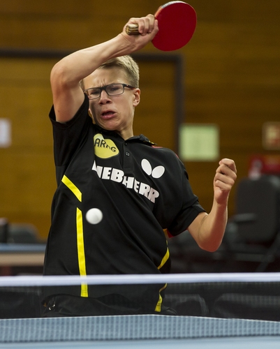 Wenig erfreut schaut Mike Hollo, dabei gelang dem Schülerteam mit dem siebten Platz das zweitbeste deutsche Ergebnis (©Steinbrenner)