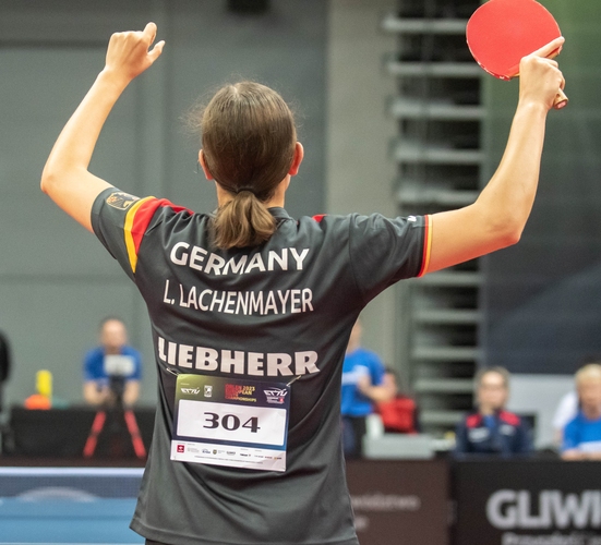 Mit 11:4 gewann Lachenmayer den Entscheidungssatz und jubelte über ihren wohl größten Einzelsieg ihrer Karriere. (©Gohlke)