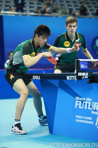 …während im Doppel der Jungen Kilian Ort und Dang Qiu und bei den Mädchen Nina Mittelham und Chantal Mantz bis ins Achtelfinale vorstießen. (©ITTF)