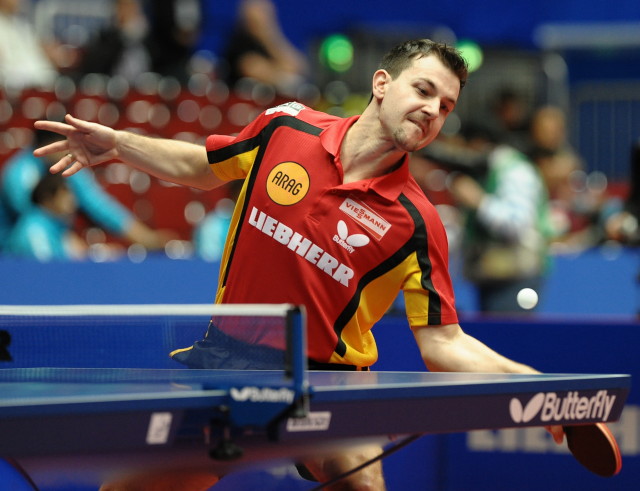 Timo Boll war in seinem Einzel nicht gefährdet. (@ Roscher)