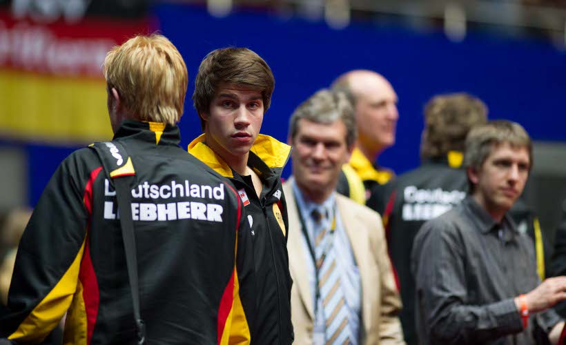 Christian Süß auf dem Weg zu seinem ersten Einsatz in Dortmund. (@ Roscher)