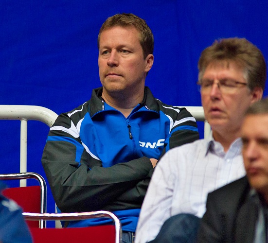 Jan-Ove Waldner als Zuschauer bei der WM in Dortmund. (@ Roscher)