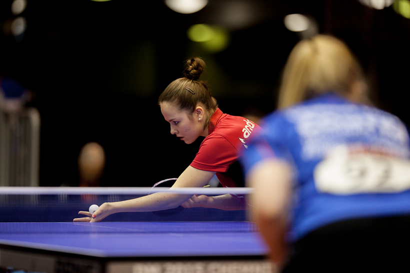 Im Damen-Einzel war für Alena Lemmer im Achtelfinale Schluss (©Fabig)