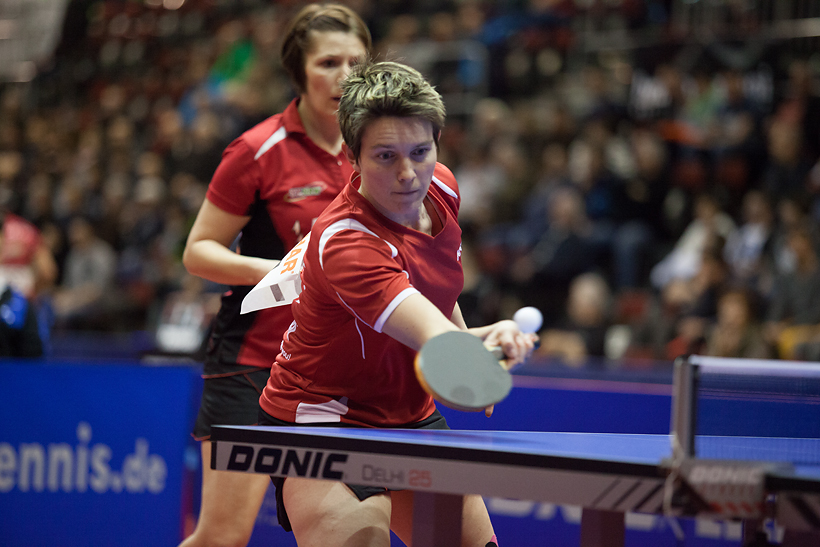 Nadine Bollmeier und Tanja Krämer spielten ihre Erfahrung aus und zogen ins Halbfinale ein (©Fabig)