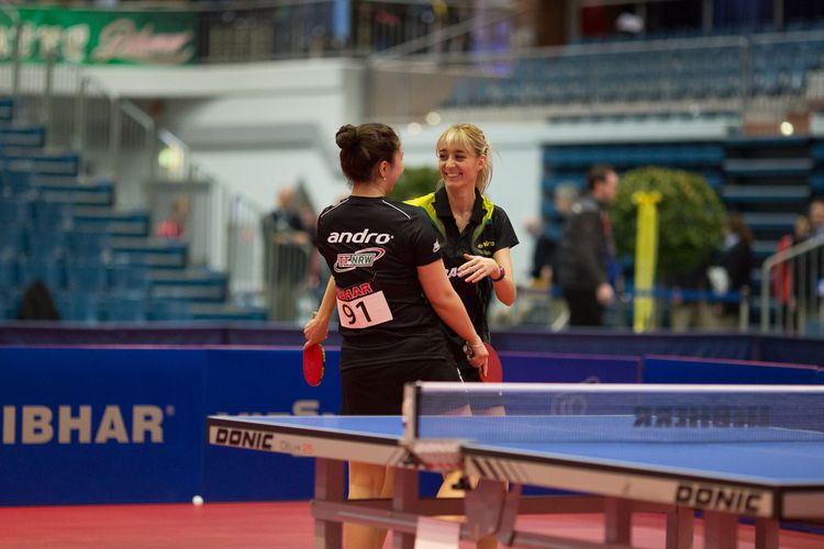 ...führten gegen Yuko Imamura und Kathrin Mühlbach bereits mit 3:1 Sätzen und 8:1 Punkten. (©Fabig)