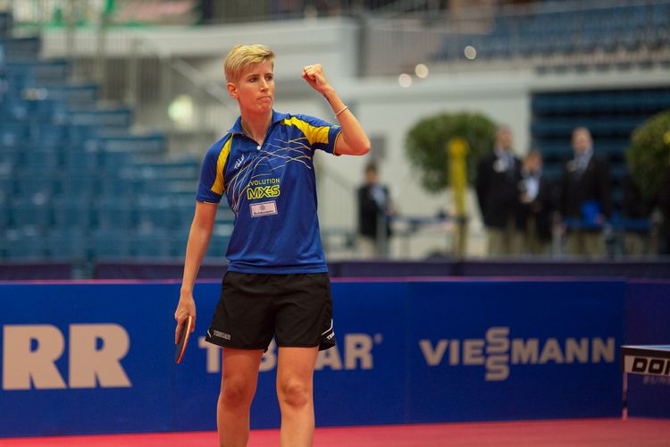 Weiter ging es mit dem Halbfinale im Damen-Einzel. Kristin Silbereisen... (©Fabig)