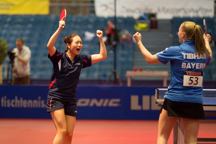 Im Halbfinale erfolgreich über das Duo Winter/Silbereisen gelang Yuan Wan und Chantal Mantz später auch der ganz große Coup. (©Fabig)