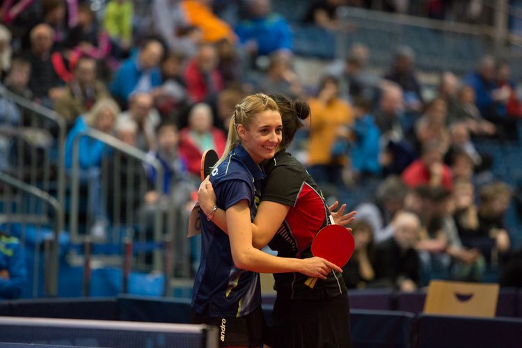 Nur vier Sätze brauchten Kathrin Mühlbach und Yuko Imamura gegen Yvonne Kaiser und Vivien Scholz. (©Fabig)