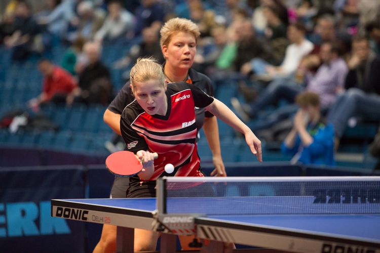 Springen wir ins Viertelfinale im Damen-Doppel. Da war das spannendste Spiel die Begegnung zwischen dem Duo Nadine Sillus/Jessica Göbel... (©Fabig)