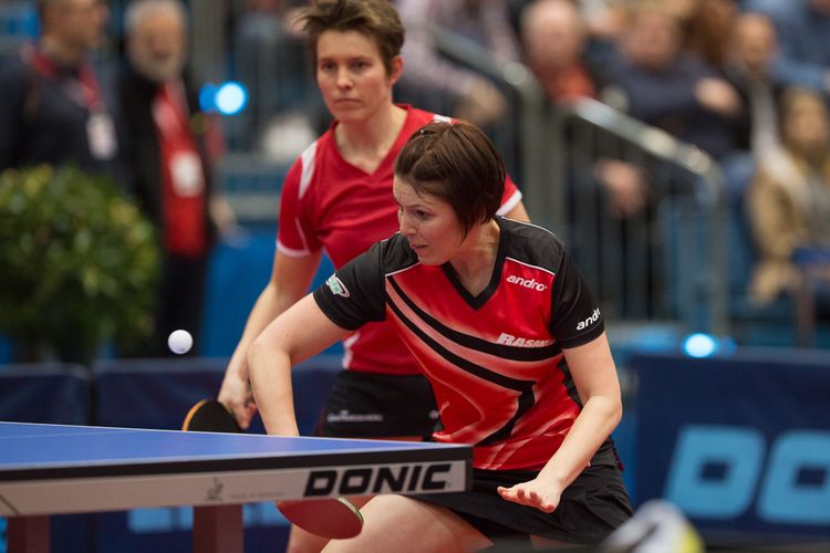 ...und Nadine Bollmeier/Tanja Krämer, die einen Matchball abwehren konnten und in sieben Sätzen die Oberhand behalten sollten. (©Fabig)