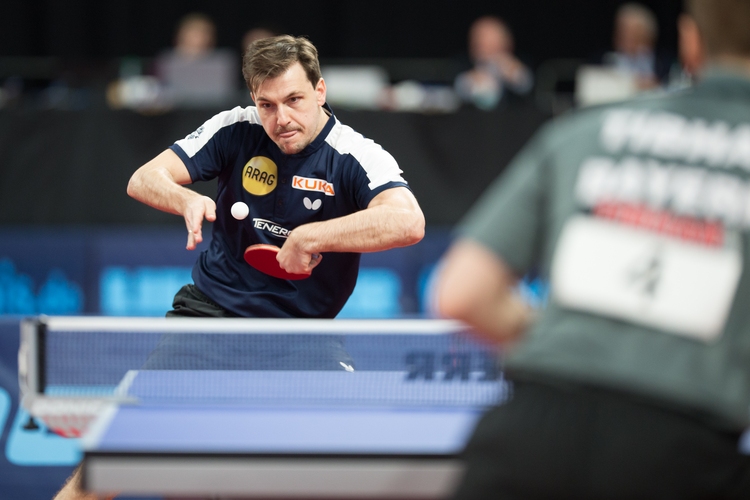 Neben allen Überraschungen gab es aber auch ein paar Konstanten: Timo Boll zum Beispiel, der heute keinen Satz abgab (©Fabig)