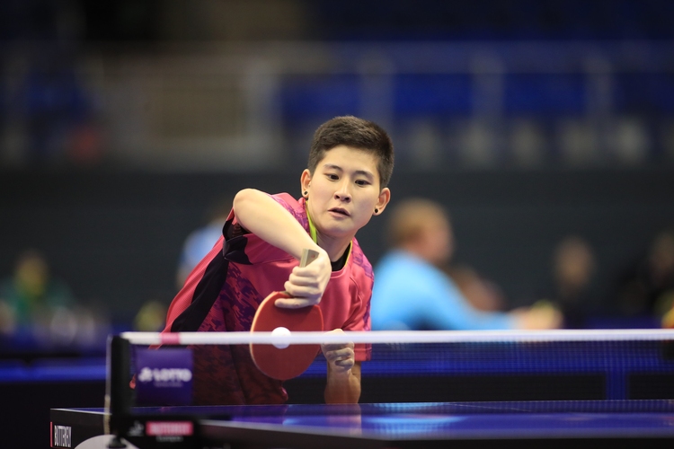 Caroline Kumahara macht das Trio komplett (©ITTF)