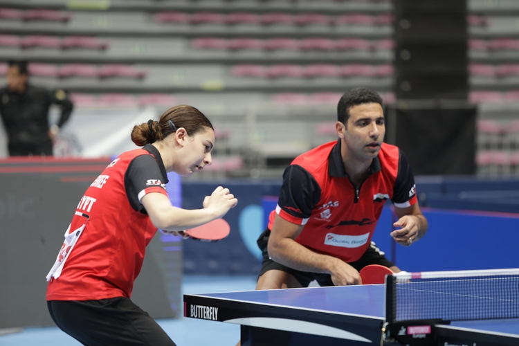 Im afrikanischen Qualifikationsturnier konnten sich bereits im Februar 2020 die Ägypter Dina Meshref und Omar Assar durchsetzen. Beide sind in Tokio voll beschäftigt und treten in allen drei Wettbewerben an (©ITTF)