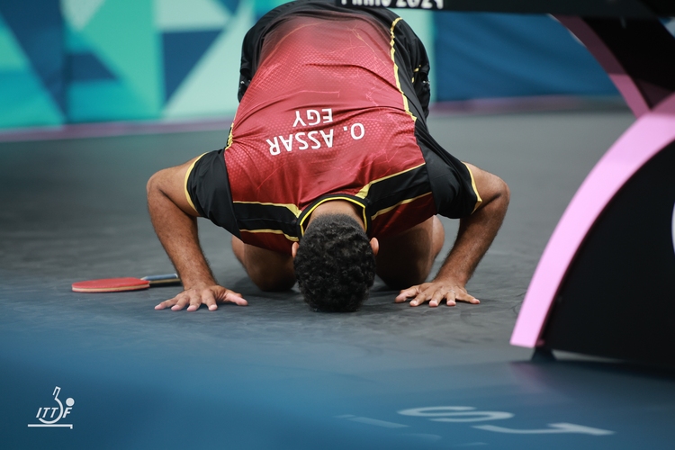 Gut lief es auch für Omar Assar, der zum zweiten Mal in Folge das Viertelfinale erreichte (©ITTF)