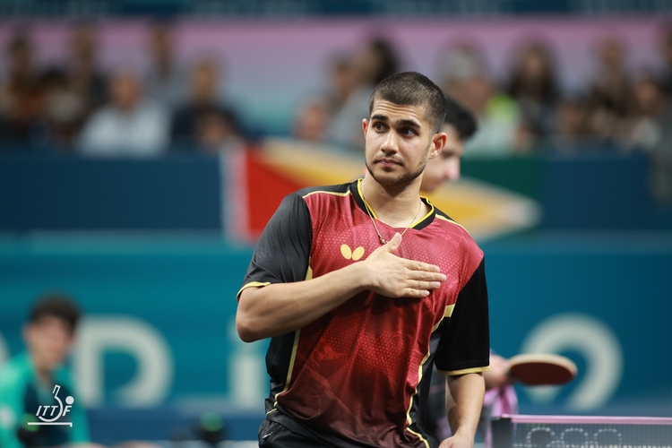 Kanak Jha hatte wegen seiner Sperre eine lange Wettkampfpause verkraften müssen. In Paris meldete sich der US-Amerikaner beeindruckend zurück und scheiterte erst im Achtelfinale an Fan Zhendong (©ITTF)