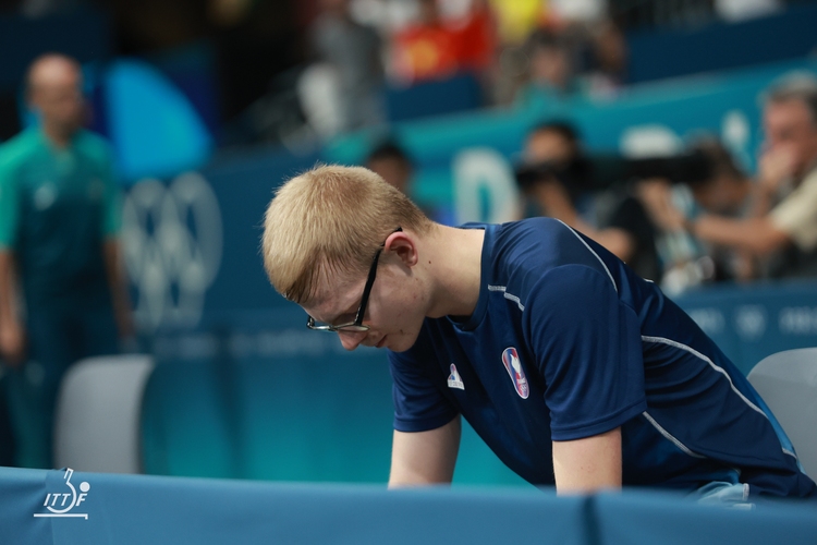 Auch Félix Lebrun musste eine Enttäuschung einstecken: Der Franzose schaffte es ebenfalls nicht, Fan zu besiegen und verpasste damit das Finale (©ITTF)