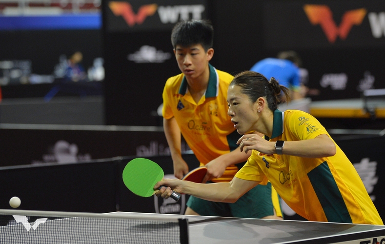 Australien stellt auch diesmal das beste ozeanische Mixed-Doppel: Nicholas Lum und Minhyung Jee. Beide feiern in Paris ihr olympisches Debüt (©ITTF)