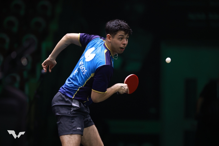 Der Chilene Nicolas Burgos erhielt den Platz für den amerikanischen Doppelkontinent. 2018 war der 22-Jährige schon einmal bei den Youth Olympics dabei, jetzt mischt er auch bei den Erwachsenen mit (©ITTF)