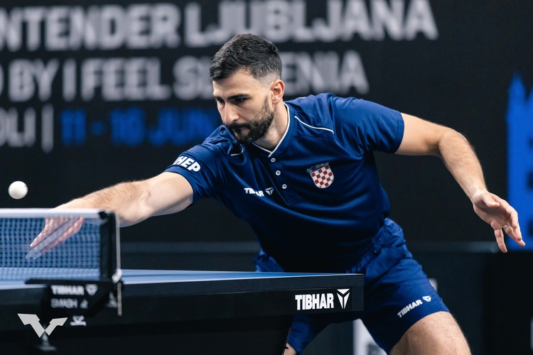 Andrej Gacina erhielt wie in Tokio den zweiten Einzelstartplatz. Wie sein Kollege Pucar schied er 2021 in der zweiten Runde aus - in Paris soll es höher hinaus gehen. (©ITTF)